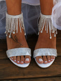 Amozae-Tassel Rhinestone Party Heels