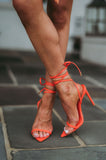 Amozae--Laurent Wrap Up Heels- Orange