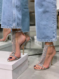Amozae-Bling Crystal Heels Sandals