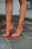 Amozae--Laurent Wrap Up Heels- Orange