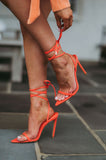 Amozae--Laurent Wrap Up Heels- Orange