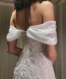 Amozae-nye outfits back to school dress  Ivory Off-Shoulder Corset Embroidered Maxi Dress