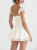 Amozae-nye outfits back to school dress  Kaia Ivory A-Line Mini Dress