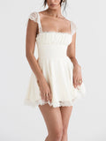 Amozae-nye outfits back to school dress  Kaia Ivory A-Line Mini Dress
