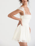 Amozae-nye outfits back to school dress  Kaia Ivory A-Line Mini Dress
