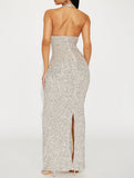 Amozae-nye outfits back to school dress  Key To My Heart Sequin Maxi Dress