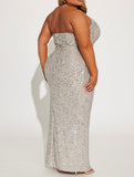 Amozae-nye outfits back to school dress  Key To My Heart Sequin Maxi Dress