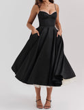 Amozae-nye outfits back to school dress  ‘Mademoiselleââ‚?Black Tulle Midi Dress