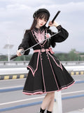 Amozae-nye outfits back to school dress  Military Lolita Dress & Cape