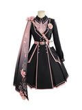 Amozae-nye outfits back to school dress  Military Lolita Dress & Cape