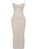 Amozae-nye outfits back to school dress  'Nalini' Sand Maxi Dress