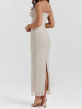 Amozae-nye outfits back to school dress  'Nalini' Sand Maxi Dress