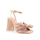 Amozae-Bow Decor Heeled Sandals