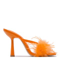 Amozae-Feather Fur High Heel Mules