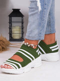 Amozae-Striped Cutout Sandals