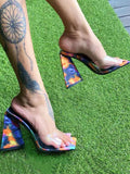 Amozae-Square-toe Triangle Heel Sandals