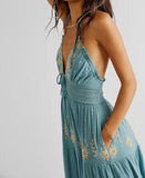 Amozae-nye outfits back to school dress  Real Love Embroidered Dress