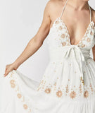 Amozae-nye outfits back to school dress  Real Love Embroidered Dress