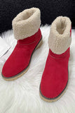 Amozae-Furry Solid Chunky Ankle Boots