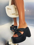 Amozae-Twisted Platform Wedge Sandals