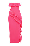 Amozae-nye outfits back to school dress  Sarina Ruffle Maxi Dress