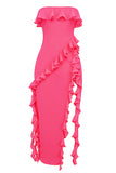 Amozae-nye outfits back to school dress  Sarina Ruffle Maxi Dress