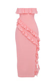 Amozae-nye outfits back to school dress  Sarina Ruffle Maxi Dress