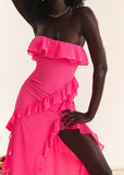 Amozae-nye outfits back to school dress  Sarina Ruffle Maxi Dress