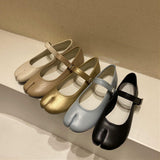 Amozae-back to school outfits French Girl Split-Toe Tabi Ballet Flats