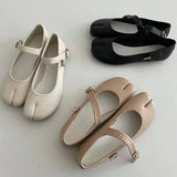 Amozae-back to school outfits French Girl Split-Toe Tabi Ballet Flats