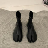 Amozae-back to school outfits Split Toe Tabi Flat Boots