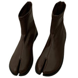 Amozae-back to school outfits Split Toe Tabi Flat Boots