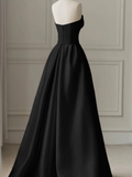 Amozae-nye outfits back to school dress  Strapless High Slit Glitter Tulle Maxi Dress