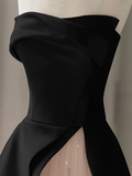 Amozae-nye outfits back to school dress  Strapless High Slit Glitter Tulle Maxi Dress