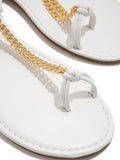 Amozae-Metal Chain Flat Sandals