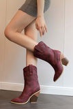 Amozae-Pointed Toe Western Mid-Calf Boots