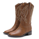 Amozae-back to school outfits Road To Rideout Embroidery Cowboy Boots
