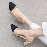 Amozae-Peace Cap Toe Slingback Pumps