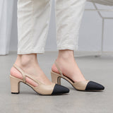 Amozae-Peace Cap Toe Slingback Pumps