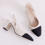 Amozae-Peace Cap Toe Slingback Pumps