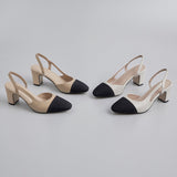 Amozae-Peace Cap Toe Slingback Pumps