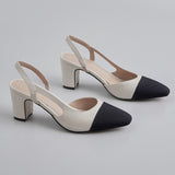 Amozae-Peace Cap Toe Slingback Pumps