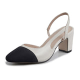 Amozae-Peace Cap Toe Slingback Pumps