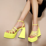 Amozae-Dior Platform Chunky Heel Strappy Sandals