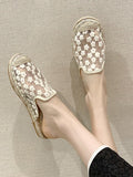 Lace Flat Non Slip Comfy Slippers