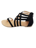 Amozae-Solid Lace-up Front Sandals