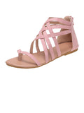 Amozae-Solid Lace-up Front Sandals