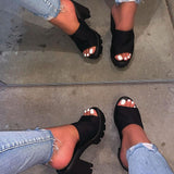 Amozae Slippers Womens Non Slip High Heel Ladies Fashion Sandals Female Casual Summer Shoes Women's Sandalias