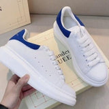 Amozae New Womens Mens Mc.Queen Leather White Shoes Platform Sneakers Flat Casual Party Wedding Shoes Suede Sports Sneaker Size 35-45