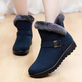 Amozae-Back to College Women boots snow 2024 warm plush suede zipper winter boots women shoes woman ankle boots female no-slip Botas Mujer